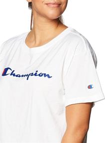 img 2 attached to Sporty Style with a Champion Women's Cropped Tee, featuring Script Logo Design