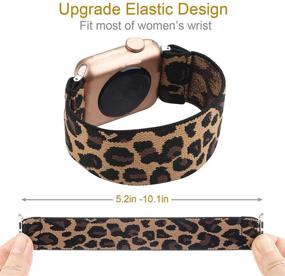 img 2 attached to 📱 Ремешок YOSWAN Stretchy Loop Strap - Браслет для Apple Watch 40 мм 38 мм iWatch Series 6/5/4/3/2/1 - Растяжимый эластичный запястный ремень