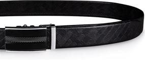 img 1 attached to Exquisite Men's Accessories: Ratchet Automatic Adjustable Belts for Business