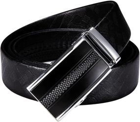 img 2 attached to Exquisite Men's Accessories: Ratchet Automatic Adjustable Belts for Business