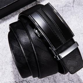 img 3 attached to Exquisite Men's Accessories: Ratchet Automatic Adjustable Belts for Business