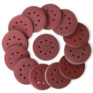 🪚 fastpro 200-piece sanding discs set, 5-inch 8-hole hook and loop sandpaper, 13-grade orbital sandpaper kit, includes assorted grits (40 60 80 100 120 150 180 240 320 400 600 800 1000) logo