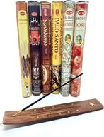 🌿 hem incense sticks variety pack - 6 types, 120 scent sticks: palo santo, cinnamon, sandalwood, oud, rose & jasmine логотип