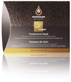 img 2 attached to ⚱️ Moroccan Gold Series Treatment Mask: Ultimate Hydration for Dry, Damaged, Color Treated, and Curly Hair – Enriched with Keratin and Argan Oil – Sulfate Free, Natural Hair Repair Treatment, 8.45oz