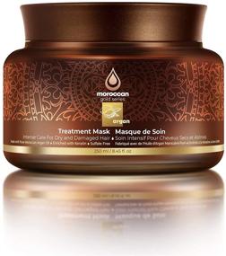 img 4 attached to ⚱️ Moroccan Gold Series Treatment Mask: Ultimate Hydration for Dry, Damaged, Color Treated, and Curly Hair – Enriched with Keratin and Argan Oil – Sulfate Free, Natural Hair Repair Treatment, 8.45oz
