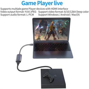 img 2 attached to 🎥 ACASIS HDMI 1080p30 Audio Video Capture Cards to USB2.0 for Direct Computer Recording - Ideal for Gaming Switch, Xbox, PS3, PS4, NS Camera Live Streaming, Teaching, Video Conferencing, or Live Broadcasting