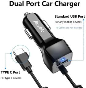 img 3 attached to 🔌 Google Pixel and Samsung Galaxy USB C Car Charger with Auskic 3.3ft Cable - Compatible with Multiple Models