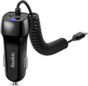 img 4 attached to 🔌 Google Pixel and Samsung Galaxy USB C Car Charger with Auskic 3.3ft Cable - Compatible with Multiple Models