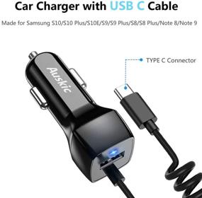 img 1 attached to 🔌 Google Pixel and Samsung Galaxy USB C Car Charger with Auskic 3.3ft Cable - Compatible with Multiple Models