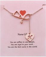 💖 charming rose gold stethoscope alphabet lariat y necklace: perfect nurse graduation gift logo