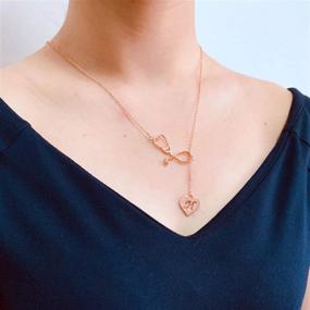 img 3 attached to 💖 Charming Rose Gold Stethoscope Alphabet Lariat Y Necklace: Perfect Nurse Graduation Gift