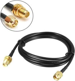 img 3 attached to 🔌 3-Pack of 10FT RP-SMA Male to Female Extension Cables for WiFi Router Antenna Extenders by Traderplus