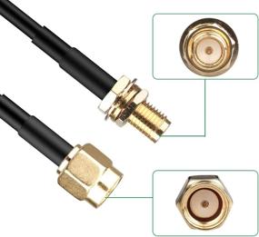 img 2 attached to 🔌 3-Pack of 10FT RP-SMA Male to Female Extension Cables for WiFi Router Antenna Extenders by Traderplus