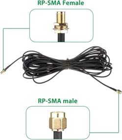 img 1 attached to 🔌 3-Pack of 10FT RP-SMA Male to Female Extension Cables for WiFi Router Antenna Extenders by Traderplus