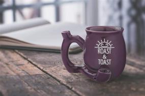 img 2 attached to ☕ Fashion Craft Premium Single Wall Ceramic Coffee Mug - Shiny Plum with White Print: Elevate Your Coffee Experience with Style