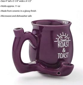 img 1 attached to ☕ Fashion Craft Premium Single Wall Ceramic Coffee Mug - Shiny Plum with White Print: Elevate Your Coffee Experience with Style