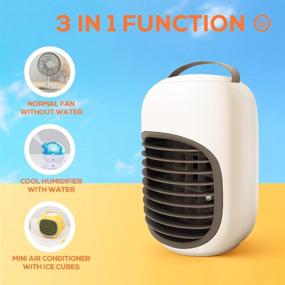 img 3 attached to 🏕️ Lazifying Your Space: lazyElf Portable Air Conditioner with 3 Speeds for Office, Bedroom, Kitchen, and Camping