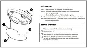 img 1 attached to 🏕️ Dream Lighting 12V DC LED Pancake Light for RV, Automotive, Caravan Ceiling Lighting Fixture with Motion Sensor Switch - Ultra Bright, 300 Lumens, 3500K