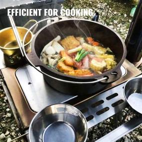 img 1 attached to 🏕️ Happybuy Tent Wood Stove 304 Stainless Steel: Portable Camping Stove with Folding Pipe - 18.3x15x14.17 inches, 90.6 inch Total Height for Tent Heating, Hunting, and Outdoor Cooking