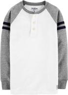 oshkosh b'gosh boys' long-sleeve raglan henley - comfortable and stylish clothing for boys logo