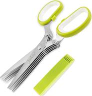 🌿 jenaluca herb scissors with 5 blades and cover - the ultimate kitchen tool for effortless fresh herb preparation logo