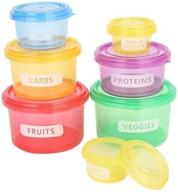 🍱 weight control containers storage boxes - perfect portions lunch box, simplified food storage for easy weight loss (7pcs/set) логотип