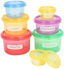 img 4 attached to 🍱 Weight Control Containers Storage Boxes - Perfect Portions Lunch Box, Simplified Food Storage for Easy Weight Loss (7pcs/Set)