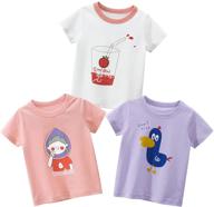 👧 kumary toddler little girls' clothing: 3 pack sleeve tops, tees & blouses logo