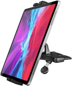 img 4 attached to 📱 woleyi CD Slot Car Tablet Mount: Full Rotation Holder for Tablets/iPads, Samsung Galaxy Tabs, Switch, iPhones & More