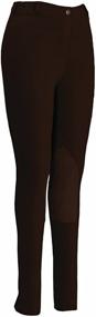 img 1 attached to 👖 Top-Notch Comfort: TuffRider Women's Pull-on Knee Patch Breeches