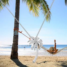 img 1 attached to 🏝️ Tropical Beach Jewelry CZ Palm Tree Pendant Necklace for Hawaii Bridal Beach Wedding and Bridesmaid Gifts