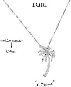 img 2 attached to 🏝️ Tropical Beach Jewelry CZ Palm Tree Pendant Necklace for Hawaii Bridal Beach Wedding and Bridesmaid Gifts