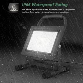 img 1 attached to 💡 GLORIOUS-LITE 50W LED Work Light, 5000LM LED Floodlights, 400W Equivalent, IP66 Waterproof, 16ft 5m Cord with Plug, 6500K, Adjustable Working Lights for Workshop Garage, Construction Site