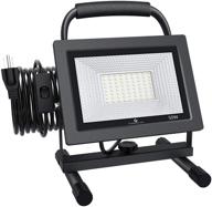 💡 glorious-lite 50w led work light, 5000lm led floodlights, 400w equivalent, ip66 waterproof, 16ft 5m cord with plug, 6500k, adjustable working lights for workshop garage, construction site логотип