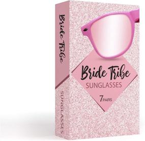img 1 attached to 💍 Bride Tribe Sunglasses Rose Gold Set of 7: Perfect Bachelorette & Bridal Shower Decorations Kit, Party Favors & Unique Wedding Bridesmaids Gifts