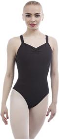 img 3 attached to Enhance Your Dance Experience with Top Ballet Leotards featuring Double Crossover Camisole Straps