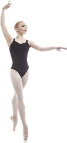 img 1 attached to Enhance Your Dance Experience with Top Ballet Leotards featuring Double Crossover Camisole Straps