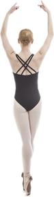 img 2 attached to Enhance Your Dance Experience with Top Ballet Leotards featuring Double Crossover Camisole Straps