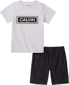 img 1 attached to 👕 Boys' Clothing Sets: Calvin Klein Peach Pieces Shorts