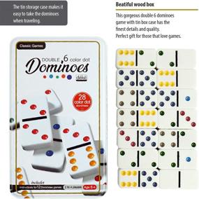 img 1 attached to 🎲 Dominos Premium Classic Dominoes Game Set