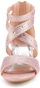 img 2 attached to DREAM PAIRS Sweety Low Heel 👠 Dress Pump Sandals - Toddler/Little Kid/Big Kid