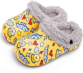 img 4 attached to 🩳 Premium Waterproof Toddler Fluffy Sandals - Boys' Slip-on Shoes, Clogs & Mules