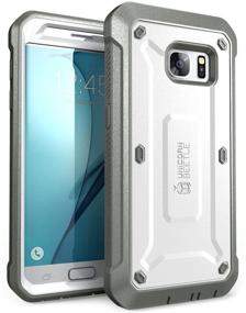 img 4 attached to Rugged SUPCASE Unicorn Beetle Pro Series Case for Galaxy S7 with Built-In Screen Protector - Full Body Protection for Samsung Galaxy S7 (2016 Release) - White/Gray