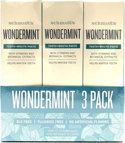 img 2 attached to 🦷 Schmidt's Wondermint Toothpaste, 4.70 oz, Pack of 3: Freshen Your Breath and Protect Your Teeth