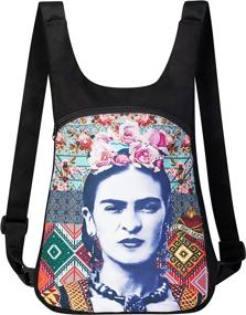 img 4 attached to Akitai Portrait Printed Backpack Bohemian