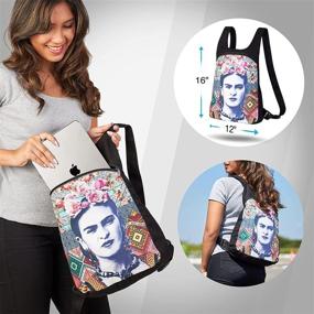 img 3 attached to Akitai Portrait Printed Backpack Bohemian