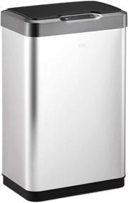 img 3 attached to EKO Mirage-T 50L / 13.2 Gallon Touchless Rectangular Motion Sensor Trash Can with Brushed Stainless Steel Finish