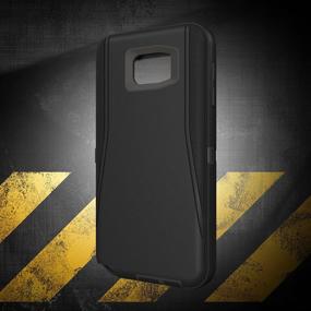 img 1 attached to Durable Black Galaxy Note 5 Case with Built-in Screen Protector and Holster – ToughBox Armor Series, Shock Proof, Fits OtterBox Defender Belt Clip