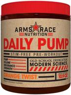 arms race nutrition orange twist - stimulant-free pre-workout supplement for daily pump logo