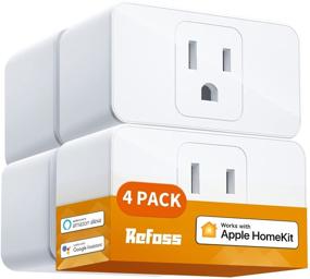 img 4 attached to 🔌 Refoss Smart WiFi Outlet 4 Pack - HomeKit Compatible Smart Plug for Apple HomeKit, Alexa, Google Assistant, Siri, Timer & APP Remote Control, 15A